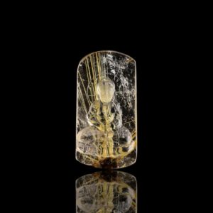 Mặt Phật Quan Thế Âm Bồ Tát - Tóc vàng bã mía #MTV0023