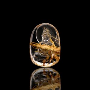 Mặt Phật Quan Thế Âm Bồ Tát - Tóc vàng bã mía #MTV0026