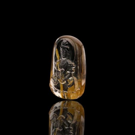 Mặt Phật Quan Thế Âm Bồ Tát - Tóc vàng bã mía #MTV0027 5