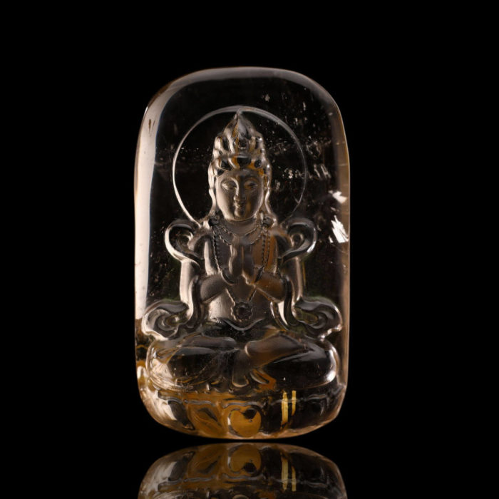 Mặt Phật Quan Thế Âm Bồ Tát – Tóc vàng bã mía #MTV0011 1
