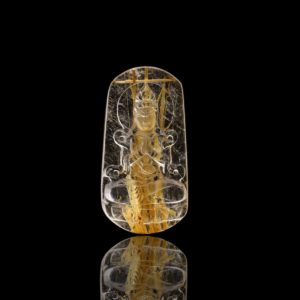 Mặt Phật Quan Thế Âm Bồ Tát - Tóc vàng bã mía #MTV0016