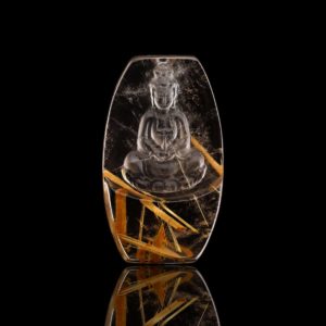 Mặt Phật Quan Thế Âm Bồ Tát - Tóc vàng bã mía #MTV0033