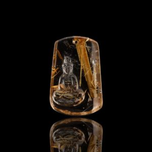 Mặt Phật Quan Thế Âm Bồ Tát - Tóc vàng bã mía #MTV0040