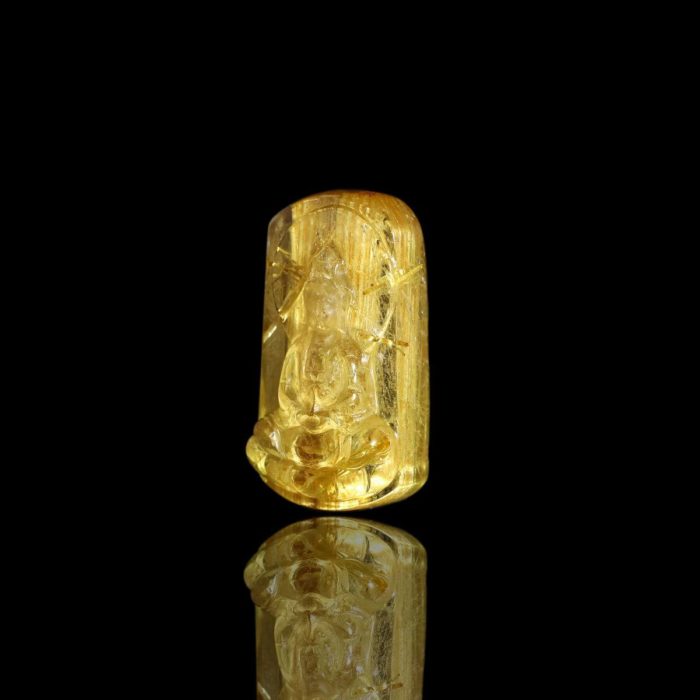 Mặt Phật Quan Thế Âm Bồ Tát - Tóc vàng bã mía #MTV0060 3