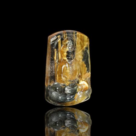 Mặt Phật Quan Thế Âm Bồ Tát - Tóc vàng bã mía #MTV0080 4
