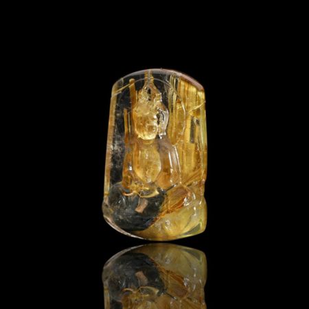 Mặt Phật Quan Thế Âm Bồ Tát - Tóc vàng bã mía #MTV0080 5