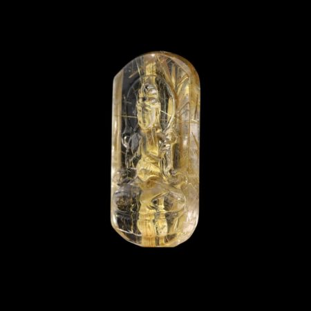 Mặt Phật Quan Thế Âm Bồ Tát - Tóc vàng bã mía #MTV0110 5