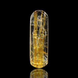 Mặt Phật Quan Thế Âm Bồ Tát - Tóc vàng bã mía #MTV0112