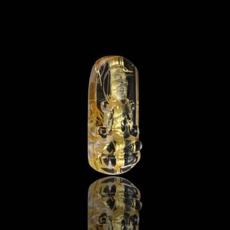 Mặt Phật Quan Thế Âm Bồ Tát - Tóc vàng bã mía #MTV0114 4