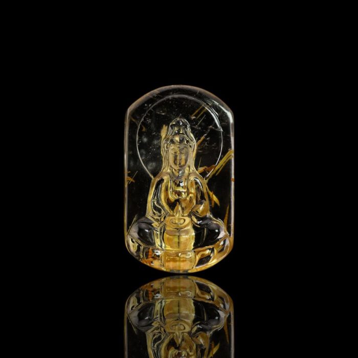 Mặt Phật Quan Thế Âm Bồ Tát - Tóc vàng bã mía #MTV0115 1