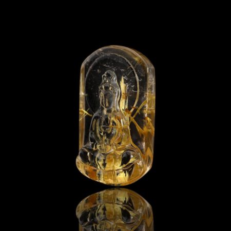 Mặt Phật Quan Thế Âm Bồ Tát - Tóc vàng bã mía #MTV0115 5