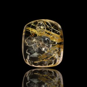 Mặt Phật Quan Thế Âm Bồ Tát - Tóc vàng bã mía #MTV0118