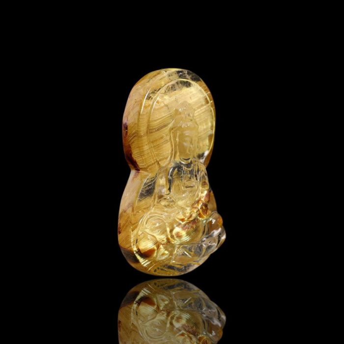 Mặt Phật Quan Thế Âm Bồ Tát - Tóc vàng bã mía #MTV0120 2