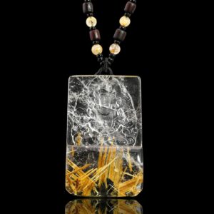 Mặt Phật Quan Thế Âm Bồ Tát - Tóc vàng bã mía #MTV0172