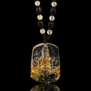 Mặt Phật Quan Thế Âm Bồ Tát - Tóc vàng bã mía #MTV0173