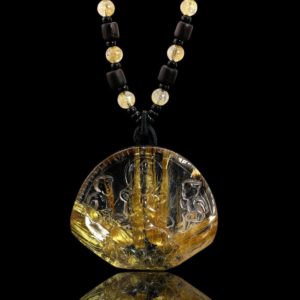 Mặt Phật Quan Thế Âm Bồ Tát - Tóc vàng bã mía #MTV0174