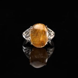 Nhẫn Thạch Anh Tóc Vàng #NTA0003