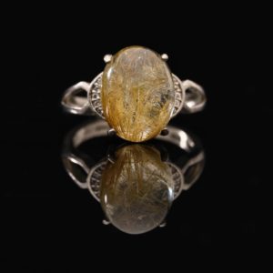 Nhẫn Thạch Anh Tóc Vàng #NTA0025