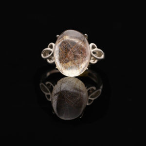 Nhẫn Thạch Anh Tóc Nâu #NTA0032