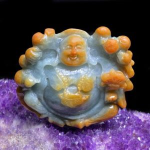 Mặt Phật Di Lặc Cẩm Thạch Huyết Chuẩn A #MCT-A600-001