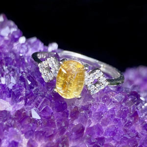 Nhẫn Thạch Anh Tóc Vàng #NTV-A20-001