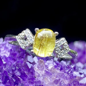 Nhẫn Thạch Anh Tóc Vàng #NTV-A20-002