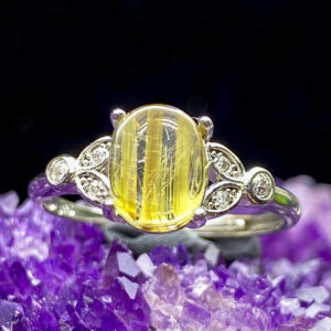 Nhẫn Thạch Anh Tóc Vàng #NTV-A20-004