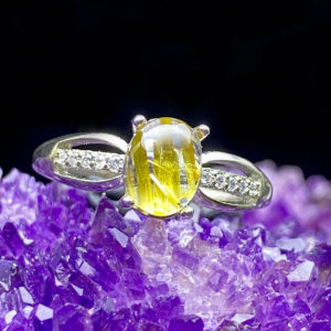 Nhẫn Thạch Anh Tóc Vàng #NTV-A20-005