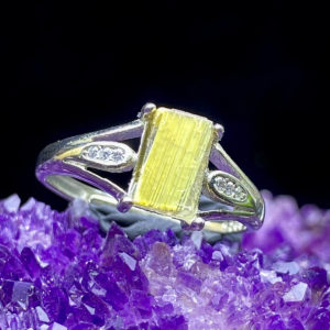 Nhẫn Thạch Anh Tóc Vàng #NTV-A20-007