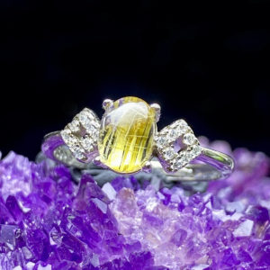 Nhẫn Thạch Anh Tóc Vàng #NTV-A20-010