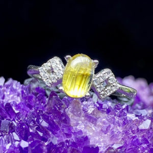 Nhẫn Thạch Anh Tóc Vàng #NTV-A20-012