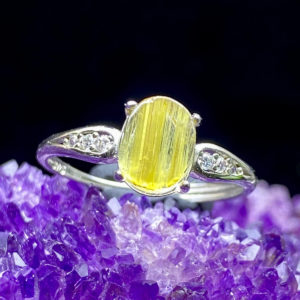 Nhẫn Thạch Anh Tóc Vàng #NTV-A20-013