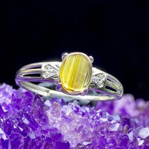 Nhẫn Thạch Anh Tóc Vàng #NTV-A20-014