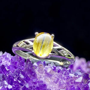 Nhẫn Thạch Anh Tóc Vàng #NTV-A20-023