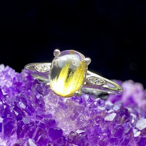 Nhẫn Thạch Anh Tóc Vàng #NTV-A20-028