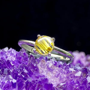 Nhẫn Thạch Anh Tóc Vàng #NTV-A20-030