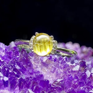 Nhẫn Thạch Anh Tóc Vàng #NTV-A30-003