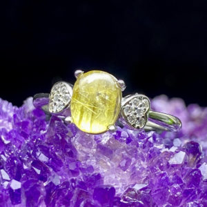 Nhẫn Thạch Anh Tóc Vàng #NTV-A30-004