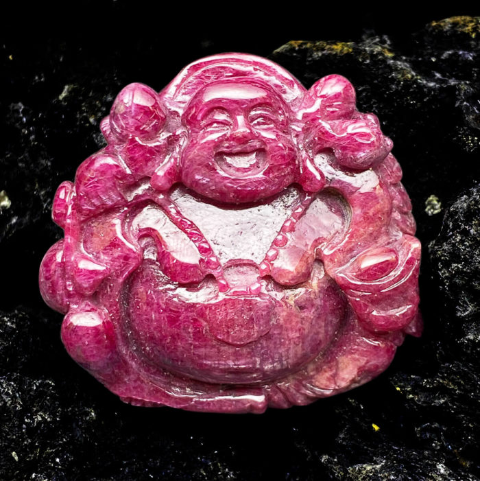 Mặt Phật Di Lặc Ruby #MRB-0321-01 1