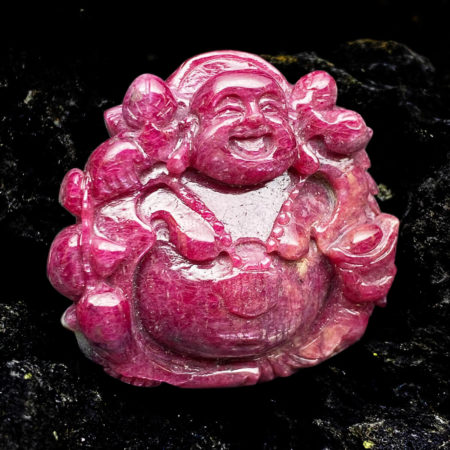 Mặt Phật Di Lặc Ruby #MRB-0321-01 5