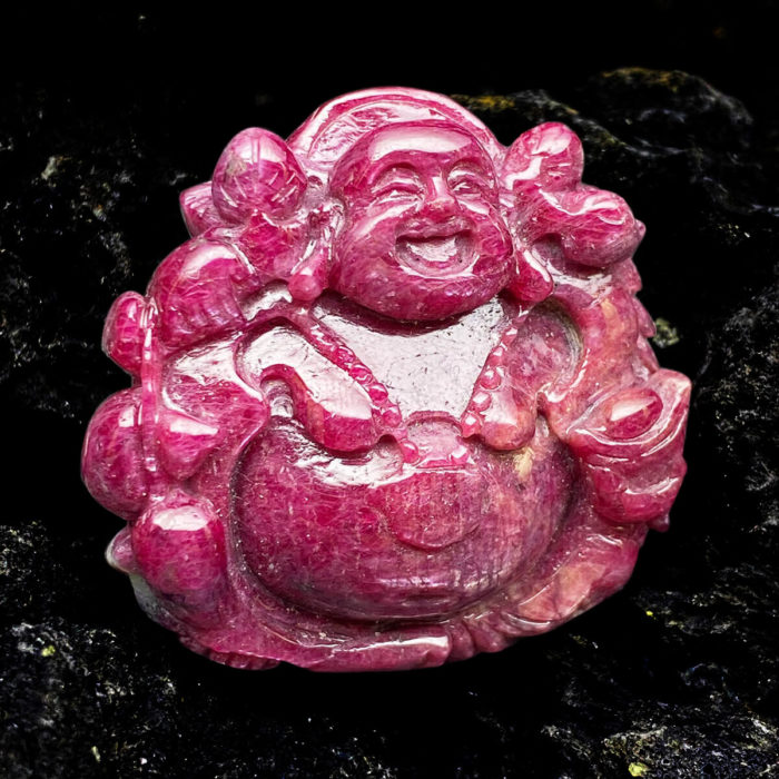 Mặt Phật Di Lặc Ruby #MRB-0321-01 3