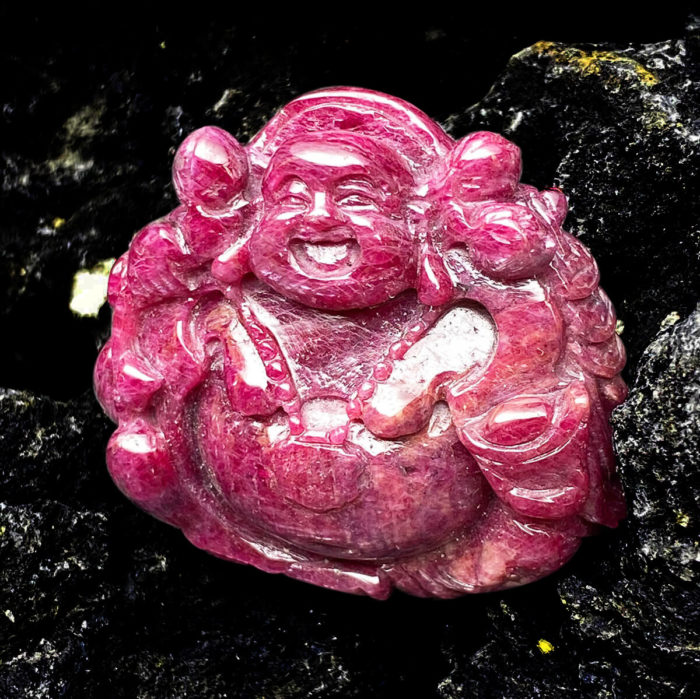Mặt Phật Di Lặc Ruby #MRB-0321-01 2