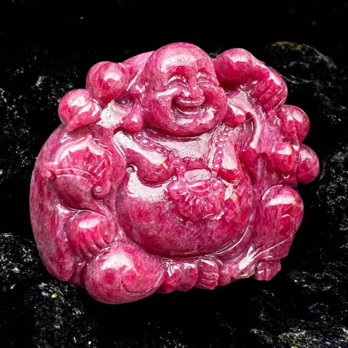Mặt Phật Di Lặc Ruby #MRB-0321-02 3