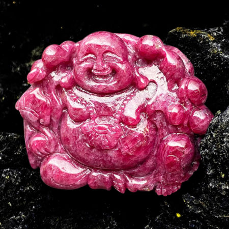 Mặt Phật Di Lặc Ruby #MRB-0321-02 4