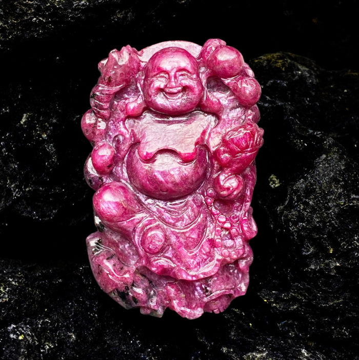 Mặt Phật Di Lặc Ruby #MRB-0321-04 1