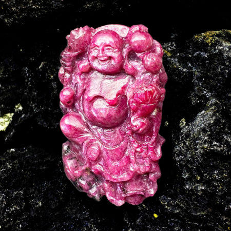 Mặt Phật Di Lặc Ruby #MRB-0321-04 4