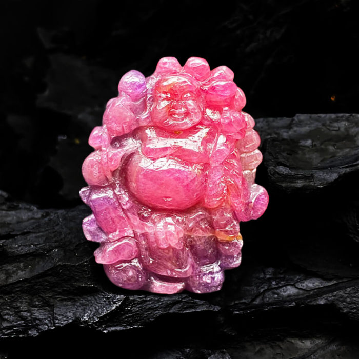 Mặt Phật Di Lặc Ruby Tự Nhiên #MRB-0404-01 1