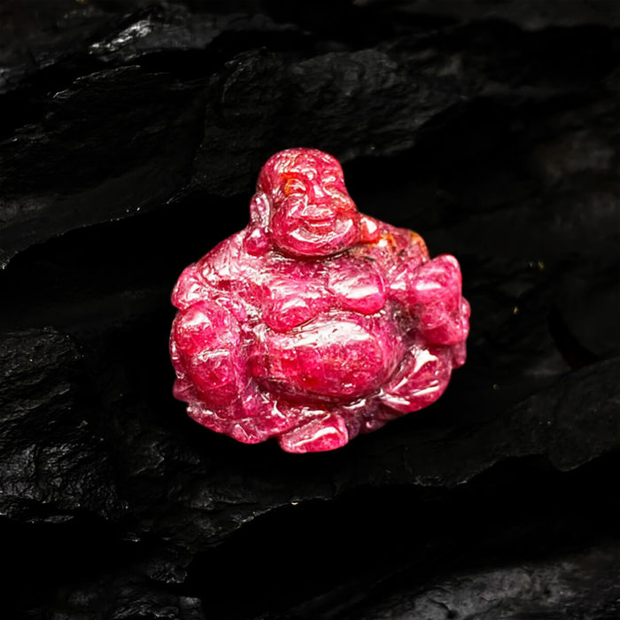 Mặt Phật Di Lặc Ruby Tự Nhiên #MRB-0404-05 2