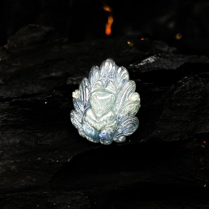 Mặt Hồ Ly Đá Sapphire Tự Nhiên #MSP-0404-01 2