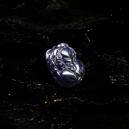 Mặt Tỳ Hưu Đá Sapphire Tự Nhiên #MSP-0406-08 5